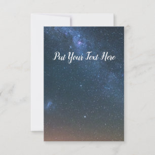Milky Way Galaxy Background   Night Sky Stars Thank You Card