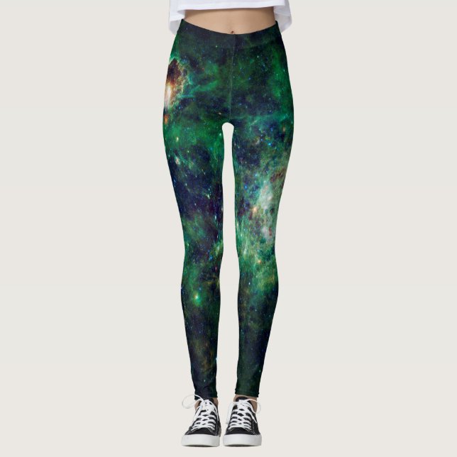 Milky Way galaxy Cosmic Space Leggings (Front)