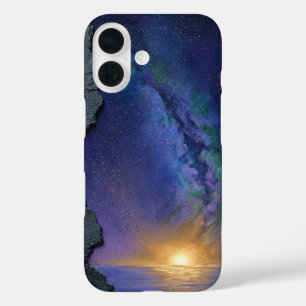 Milky Way Galaxy Ocean Sunset Aesthetic iPhone Cas 16 Case