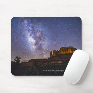 Milky Way Galaxy Over Cathedral Rock, Arizona Mouse Mat