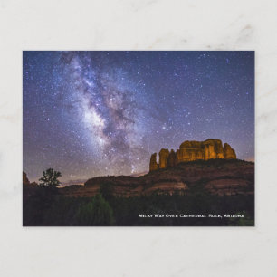 Milky Way Galaxy Over Cathedral Rock, Arizona Postcard