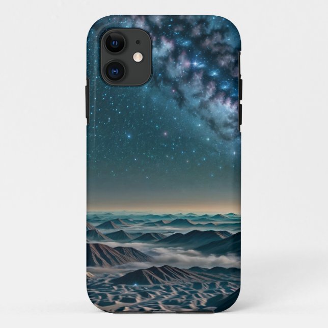 Milky Way Galaxy Over Desert Mountains Case-Mate iPhone Case (Back)