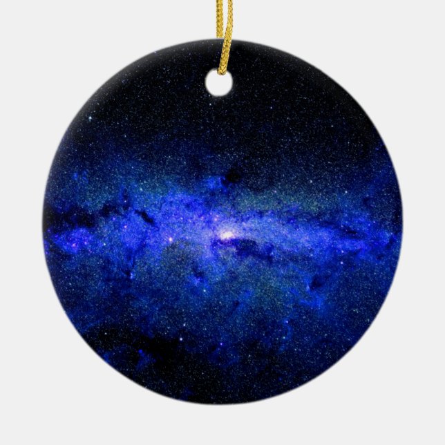Milky Way Galaxy Space Photo Ceramic Tree Decoration (Front)