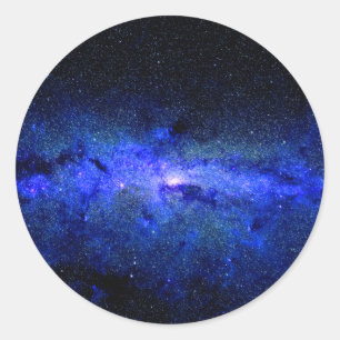 Milky Way Galaxy Space Photo Classic Round Sticker