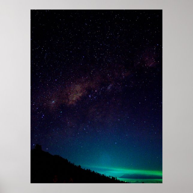 Milky Way Galaxy Starry Night Sky Celestial Poster (Front)