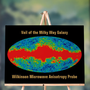 Milky Way Galaxy Veil Over WMAP Universe Acrylic Sign