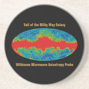 Milky Way Galaxy Veil Over WMAP Universe Coaster