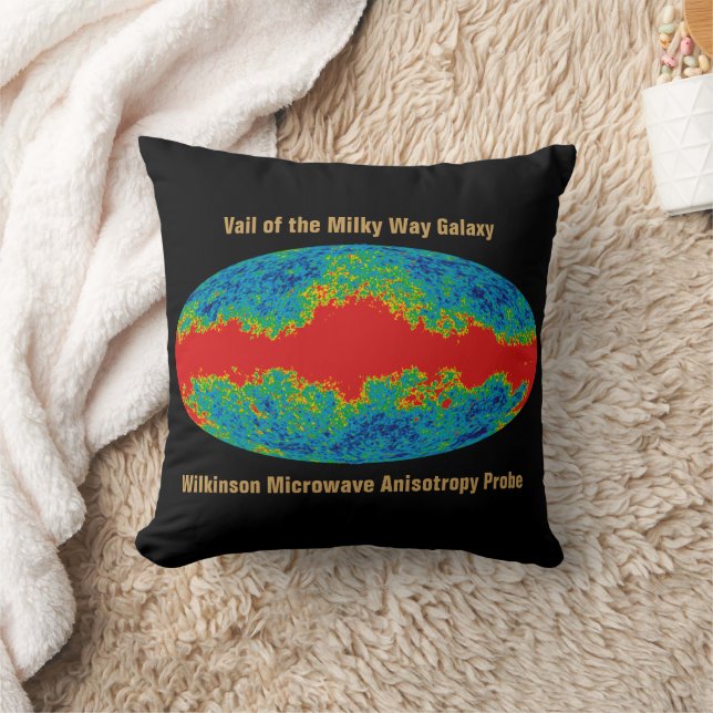 Milky Way Galaxy Veil Over WMAP Universe   Cushion (Blanket)