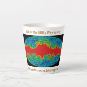 Milky Way Galaxy Veil Over WMAP Universe   Latte Mug