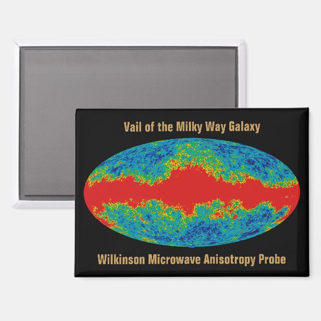 Milky Way Galaxy Veil Over WMAP Universe   Magnet (Front/Back)