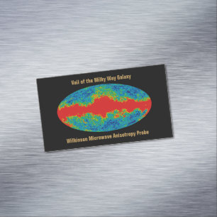 Milky Way Galaxy Veil Over WMAP Universe Magnetic Business Card