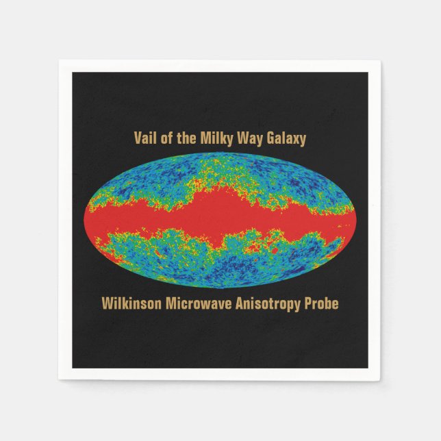Milky Way Galaxy Veil Over WMAP Universe   Napkin (Front)