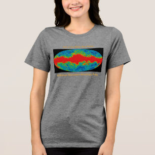 Milky Way Galaxy Veil Over WMAP Universe Tri-Blend Shirt