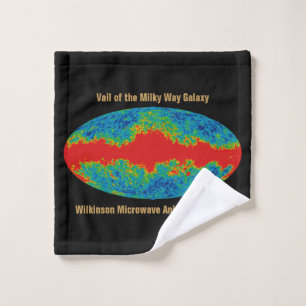 Milky Way Galaxy Veil Over WMAP Universe   Wash Cloth