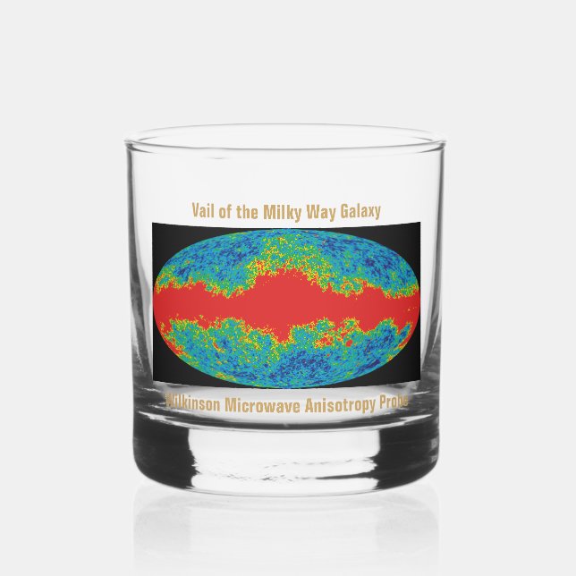 Milky Way Galaxy Veil Over WMAP Universe   Whiskey Glass (Left)