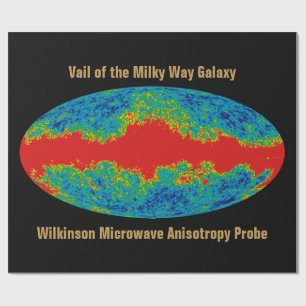 Milky Way Galaxy Veil Over WMAP Universe   Wrapping Paper