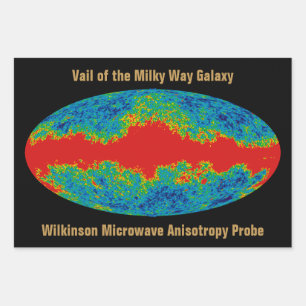 Milky Way Galaxy Veil Over WMAP Universe   Wrapping Paper Sheet