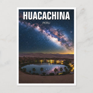 Milky Way Huacachina Peru Travel Postcard