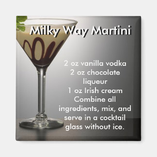 MILKY WAY MARTINI RECIPE MAGNET