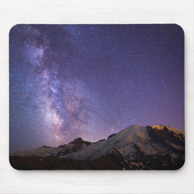 Milky Way & Mt. Rainier | Washington State Mouse Mat (Front)