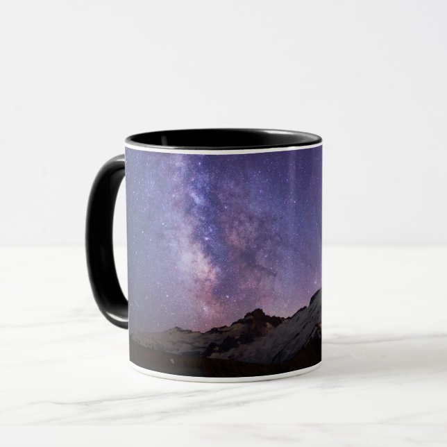 Milky Way & Mt. Rainier | Washington State Mug (Front Left)