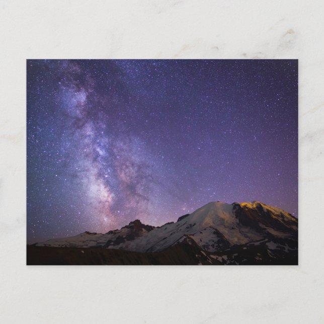 Milky Way & Mt. Rainier | Washington State Postcard (Front)