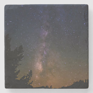 Milky Way night sky, California Stone Coaster