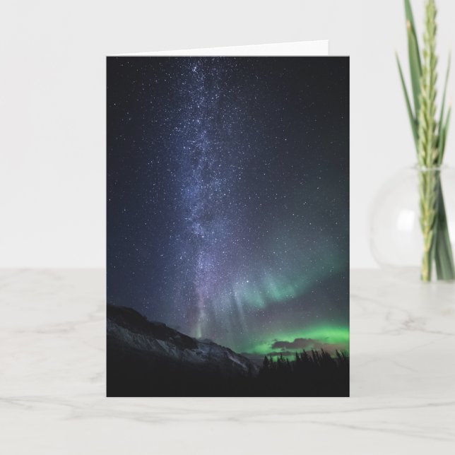 Milky Way Northern Lights Card (Front)