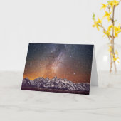 Milky Way over Grand Teton Card (Yellow Flower)