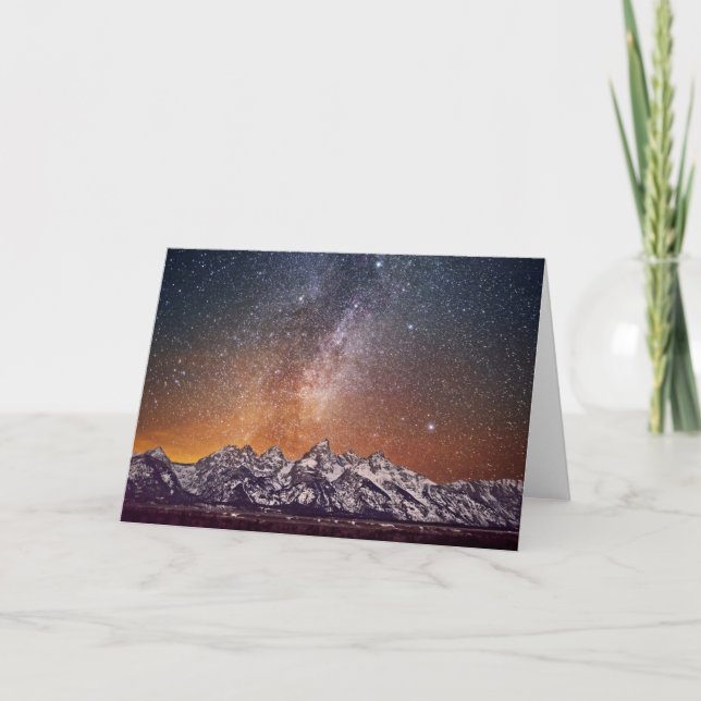 Milky Way over Grand Teton Card (Front)