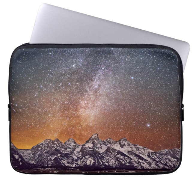 Milky Way over Grand Teton Laptop Sleeve (Front)