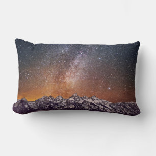Milky Way over Grand Teton Lumbar Cushion