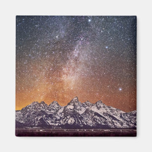 Milky Way over Grand Teton Magnet