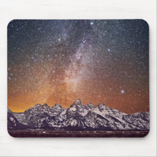 Milky Way over Grand Teton Mouse Mat