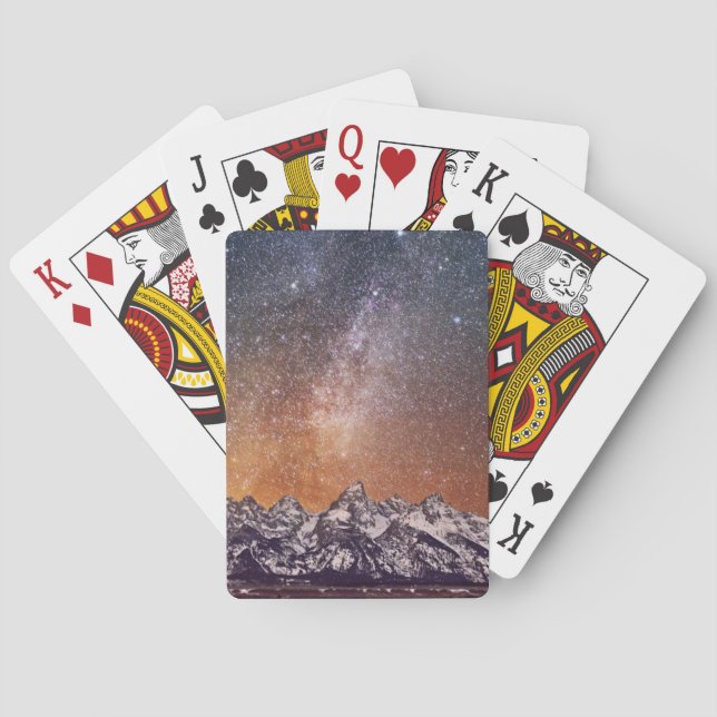 Milky Way over Grand Teton Playing Cards (Back)
