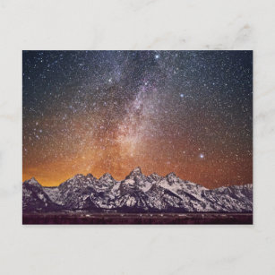 Milky Way over Grand Teton Postcard