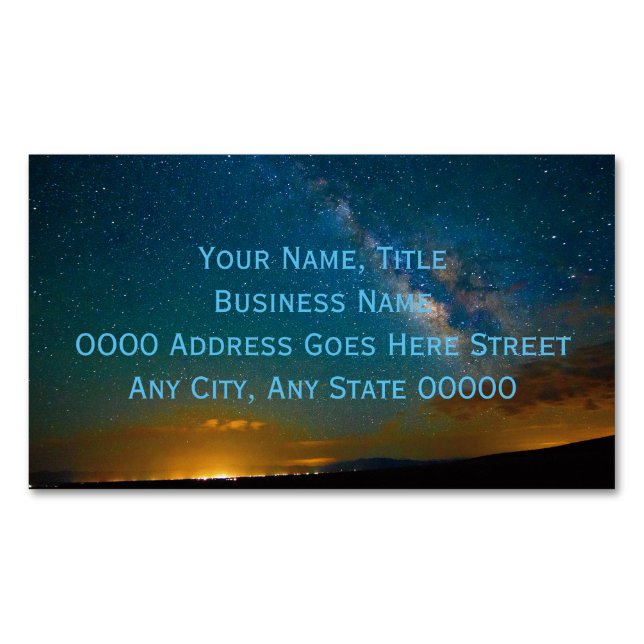 Milky Way over Taos, New Mexico Magnetic Business Card (Front)