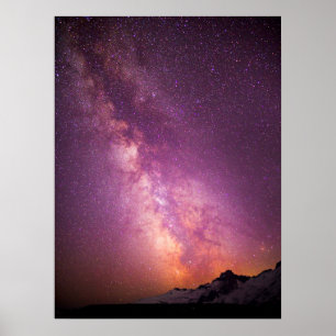 Milky Way   Over the Shoulder of Mt. Rainier Poster