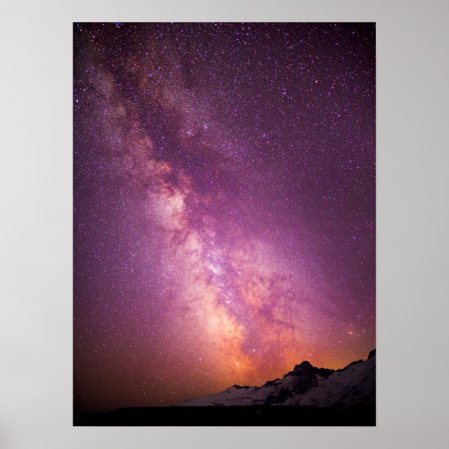 Milky Way | Over the Shoulder of Mt. Rainier Poster (Front)