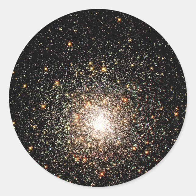 Milky Way Star Cluster Classic Round Sticker (Front)