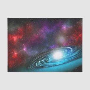 Milky Way Starfield with Multicolored Cosmic Dust Tissue Paper