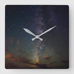 Milky Way   Stars at Night Square Wall Clock