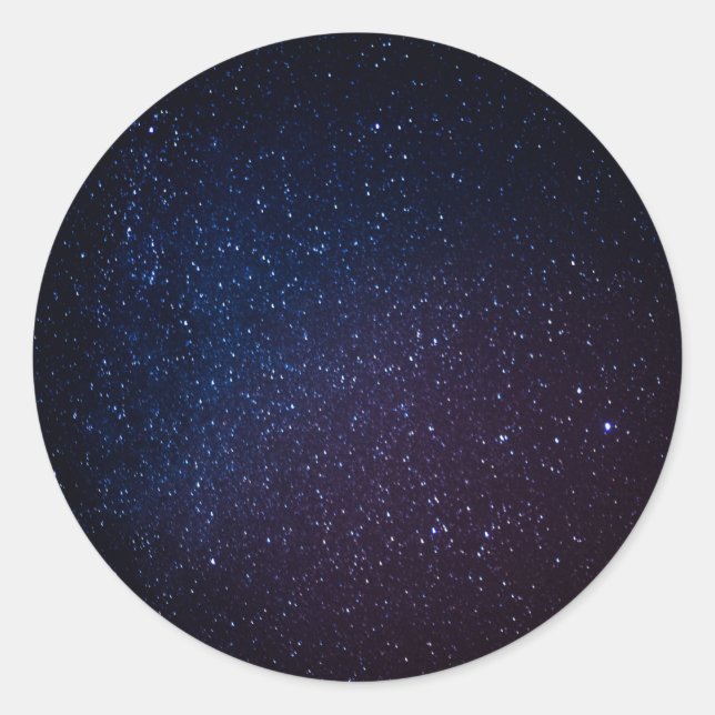 Milky Way stars night sky Classic Round Sticker (Front)