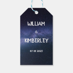 Milky Way Stars Sky Galaxy Elegant Wedding Gift Ta Tags