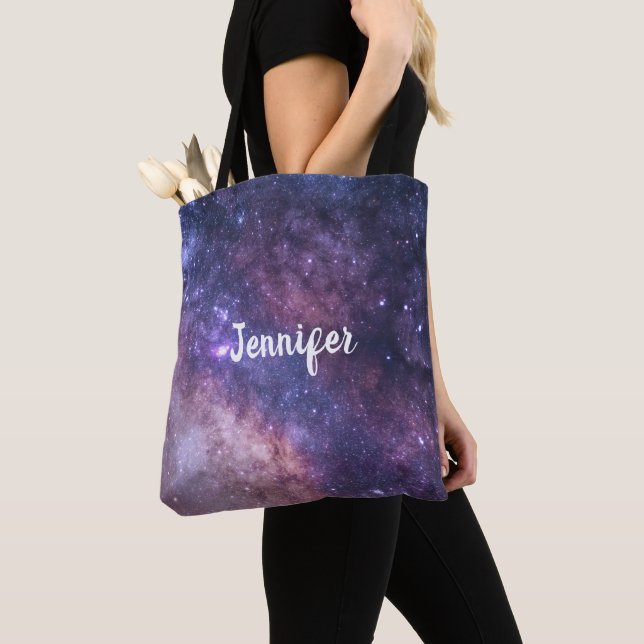 Milky Way Stars Sky Galaxy Elegant Wedding  Tote Bag (Close Up)