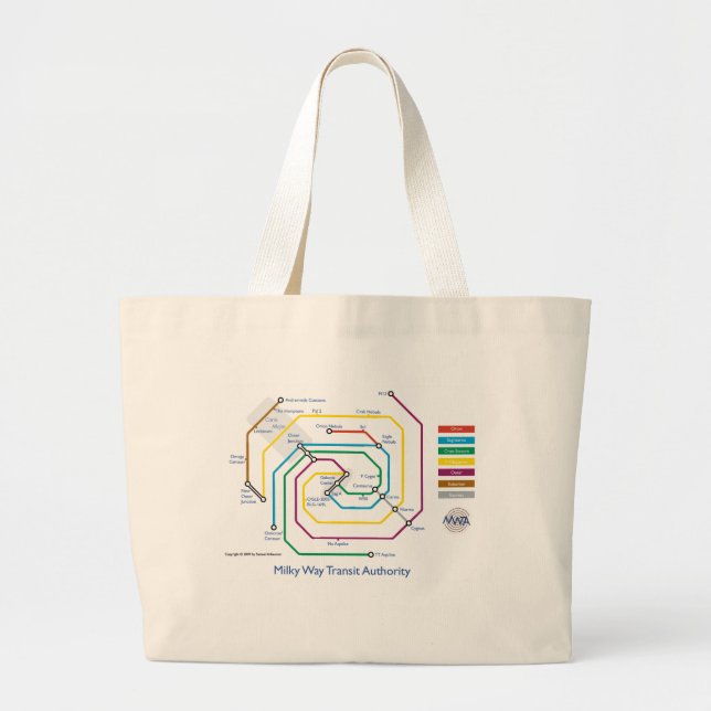 Milky Way Transity Authority Tote Bag (Front)