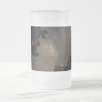 Milky Way Trees Frosted Glass Beer Mug