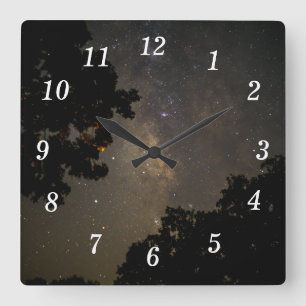 Milky Way Trees Wall Clock