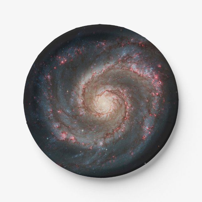 Milky Way Whirlpool Galaxy Paper Plate (Front)