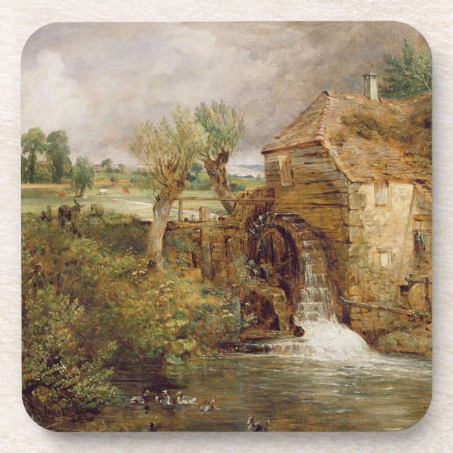 Mill at Gillingham, Dorset, 1825-26 (oil on canvas Coaster (Front)